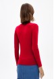 022W2901 трикотажный джемпер с длинным рукавом для женщины цвет красный