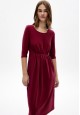 Трикотажное платье цвет бордовый