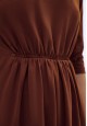 Трикотажное платье цвет коричневый