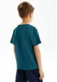 Camiseta para niño color turquesa oscuro