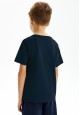 Camiseta para niño color azul oscuro
