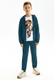Sport Trousers for Boy Dark Turquoise