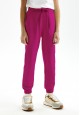 Girls French terry pants magenta