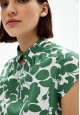 Блузка с флоральным орнаментом цвет фисташковый