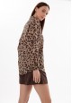 Túnica blusa con estampado animal