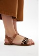 Vita Womens Sandals LeopardCaramel