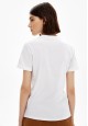 Camiseta con estampado color blanco