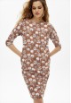 Dress with 34 Sleeve Beige