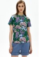 ShortSleeve Printed Tshirt Floral Print Multicolour