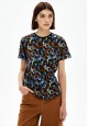 ShortSleeve Tshirt for Women Abstract Print Brown