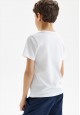 ShortSleeve Tshirt for Boy Marine Print White