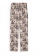 Trousers for Women Floral Print Beige