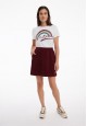 Corduroy Skirt burgundy
