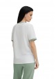 Tshirt with contrast trim milky and pistachio