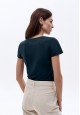 Womens Tshirt Fitted Silhouette Blue