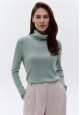 Turtleneck in Ribbed Jersey mint blue