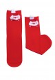 Хлопковые женские носки цвет красный