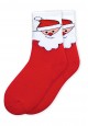 Childrens socks with jacquard pattern red
