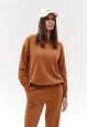 Fleece sweatshirt camel