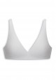 Wireless bra with soft cup white
