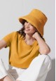 Шляпа текстильная цвет желтый