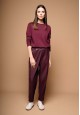 Ecoleather Trousers burgundy