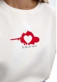 Tshirt with Heart milky with heart and inscription