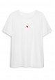 Tshirt with Heart milky with red heart