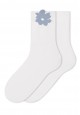 SO318 Набор носков в рубчик с рисунком 2 пары цвет молочный голубой