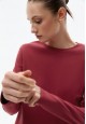 Womens Long Sleeve Tshirt garnet