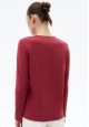 Womens Long Sleeve Tshirt garnet