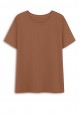 Womens Tshirt with a Straight Silhouette walnut