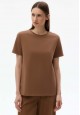 Womens Tshirt with a Straight Silhouette walnut