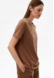 Womens Tshirt with a Straight Silhouette walnut