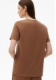 Womens Tshirt with a Straight Silhouette walnut