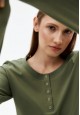 Womens Long Sleeve with Placket eucalyptus