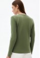 Womens Long Sleeve with Placket eucalyptus