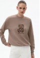 Sweatshirt with Print mocha 