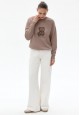 Sweatshirt with Print mocha 