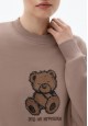 Sweatshirt with Print mocha 