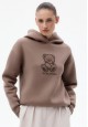 Hoodie with Print mocha 