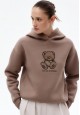 Hoodie with Print mocha 