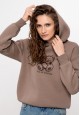 Hoodie with Print mocha 