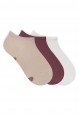 Set of Short Socks with Heart Print whitebeigeberry