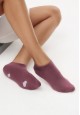 Set of Short Socks with Heart Print whitebeigeberry