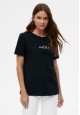 Tshirt with Heart Print black