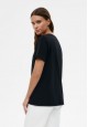 Tshirt with Heart Print black