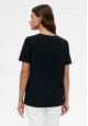 Tshirt with Heart Print black
