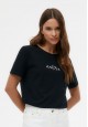 Tshirt with Heart Print black