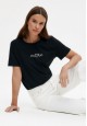 Tshirt with Heart Print black